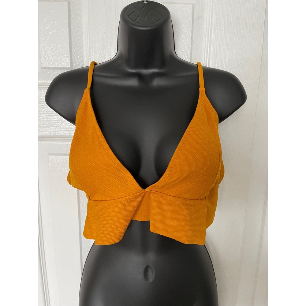 Cupshe Burnt Orange bikini top, size XL